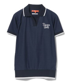 【SALE／50%OFF】BEAMS GOLF ORANGE LABEL BEAMS GOLF ORANGE LABEL / スクリプトロゴ スキッパー ポロシャツ ビームス アウトレット トップス ポロシャツ グリーン ホワイト ネイビー【送料無料】