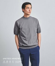 【SALE／40%OFF】UNITED ARROWS コットン/ポリエステル モックネック Tシャツ COZY -ウォッシャブル- ユナイテッドアローズ アウトレット トップス カットソー・Tシャツ ホワイト ブラック グレー カーキ ネイビー【送料無料】