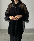 Louere スリーブシアーシャツ