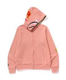 A BATHING APE (M)2ND SHARK FULL ZIP HOODIE M ア ベイシング エイプ トップス パーカー・フーディー ブラック オレンジ【送料無料】