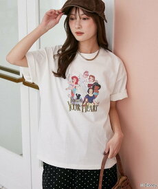 【SALE／20%OFF】PUBLUX ディズニープリンセス / プリント Tシャツ 限定展開 フリークスストア トップス カットソー・Tシャツ グレー ホワイト【送料無料】