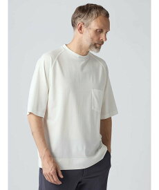【SALE／30%OFF】Aquascutum MEN TEC.3Trip:Smooth Raglan Sleeves T-shirt アクアスキュータム トップス カットソー・Tシャツ ブラック ホワイト【送料無料】