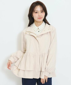 WILLSELECTION ギャザーペプラムブルゾン ウィルセレクション ジャケット・アウター ブルゾン・ジャンパー ベージュ ピンク ブラック【送料無料】