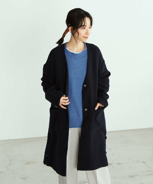 Comme Ca Ism 一部店舗限定 ノーカラー ウールコート サイドスリット Rakuten Fashion 楽天ファッション 旧楽天ブランドアベニュー V277