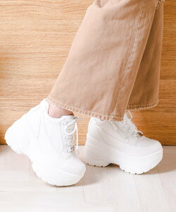 attagirl 厚底ウェッジスニーカー アタガール シューズ・靴 スニーカー シルバー ホワイト ブラック【送料無料】