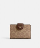 【SALE／45%OFF】COACH OUTLET 【公式】ミディアム コーナー ジップ ウォレット・シグネチャー キャンバ…