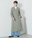 ノーカラー トレンチコート
