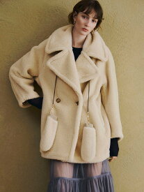 FRAY I.D ECOPELボアミドルコート フレイ アイディー ジャケット・アウター その他のジャケット・アウター ピンク【送料無料】