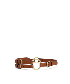 LAUREN RALPH LAUREN トライストラップ Oリング レザー ベルト ラルフローレン ファッション雑貨 ベルト ブラウン【送料無料】