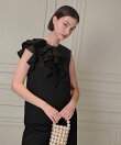 【LOULOU WILLOUGHBY】アシメフリルワンピース