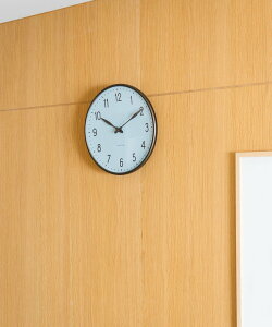 UNITED ARROWS Arne JacobsenWALL CLOCK STATION ROYAL BLUE 290 iCebhA[Y CeAEG v u[yz