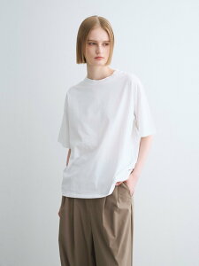 three dots Powdery cotton loose tee �X���[�h�b�c �g�b�v�X �J�b�g�\�[�ET�V���c �u���b�N �z���C�g�y���������z