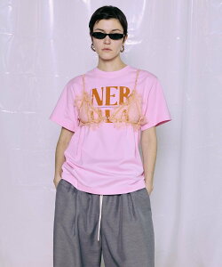 MAISON SPECIAL NEBULA Logo T-Shirt / NEBULA���ST�V���c ���]���X�y�V���� �g�b�v�X �J�b�g�\�[�ET�V���c �z���C�g �s���N �O���[�y���������z