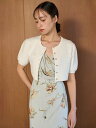【SALE／50%OFF】SNIDEL クロップドハーフスリーブカーディガン スナイデル トップス カーディガン ピンク ブルー ホ…
