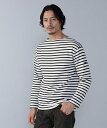 BEAMS F SAINT JAMES / OUESSANT ボーダー ボートネック Tシャツ ビームス メン トップス カットソー・Tシャツ ネイビー グリーン【送料無料】
