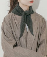 【SALE／50%OFF】SMELLY ニットスカーフ スメリー ファッション雑貨 スカーフ・バンダナ ベージュ ブラッ…