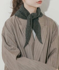 【SALE／30%OFF】SMELLY ニットスカーフ スメリー ファッション雑貨 スカーフ・バンダナ ベージュ ブラック グレー