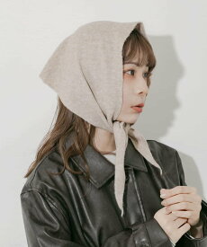 【SALE／30%OFF】SMELLY ニットスカーフ スメリー ファッション雑貨 スカーフ・バンダナ ベージュ ブラック グレー