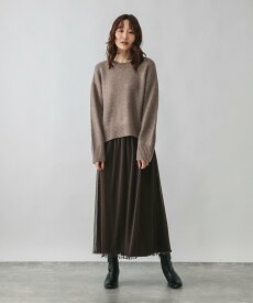 GLOBAL WORK フワフワHugmeプリーツスカートSET/580923 グローバルワーク ワンピース・ドレス その他のワンピース・ドレス ネイビー ブラウン ブラック ブルー【送料無料】