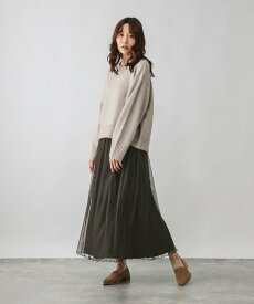 GLOBAL WORK フワフワHugmeプリーツスカートSET/580923 グローバルワーク ワンピース・ドレス その他のワンピース・ドレス ネイビー ブラウン ブラック ブルー【送料無料】