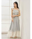 シルキーシフォンレースキャミワンピース