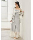 シルキーシフォンレースキャミワンピース