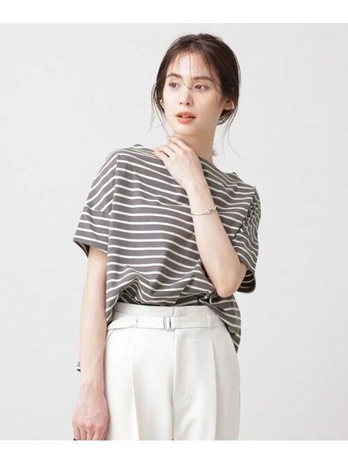 Nano Universe Web限定 ボーダーワイドドロップtシャツ 半袖 Rakuten Fashion 楽天ファッション 旧楽天ブランドアベニュー Cs43