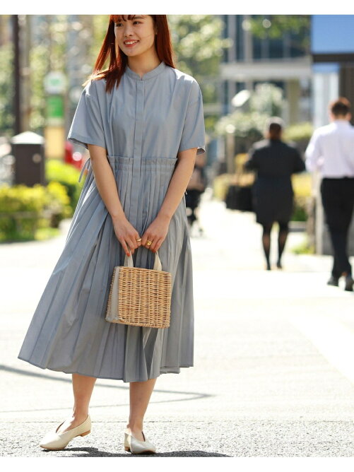 Beams Outlet Ray Beams バンドカラー プリーツ ワンピース Rakuten Fashion 楽天ファッション 旧楽天ブランドアベニュー Eg63