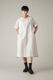 MHL. 4月上旬-下旬 WASHED DRY COTTON POPLIN マーガレット・ハウエル ワンピース・ドレス その他のワンピース・ドレス ホワイト グレー【送料無料】