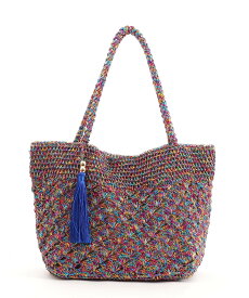 【SALE／20%OFF】COOCO メタリック柄編みトートバッグ プードゥードゥー バッグ かごバッグ ゴールド シルバー ブラック【送料無料】