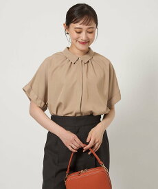 【SALE／20%OFF】UNITED ARROWS green label relaxing 襟付き ワイド ショートスリーブ シャツ -ウォッシャブル・接触冷感- ユナイテッドアローズ グリーンレーベルリラクシング トップス シャツ・ブラウス ベージュ ホワイト ネイビー【送料無料】