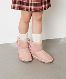 【SALE／40%OFF】a.v.v [17-24cm]【毎年人気NO.1/撥水加工/クッションインソール】リボン付フェイクムートンブーツ アー・ヴェ・ヴェ シューズ・靴 ブーツ ピンク ベージュ ブラック パープル