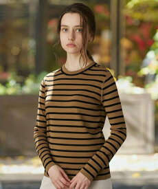 【SALE／10%OFF】DRESSTERIOR ストレッチフルニードルボーダーニット ドレステリア トップス ニット ブラック ブラウン【送料無料】