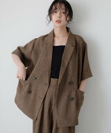LIAN 【セットアップ対応】スラブツイードダブルジャケット リアン ジャケット・アウター テーラードジャ…