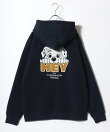 Disney ディズニー オーバーサイズ 裏起毛 ミッキー 101匹わんちゃん ベイマックス サガラ刺繍 ダブルジップ スウェットフルジップパーカー フーディー レディース メンズ
