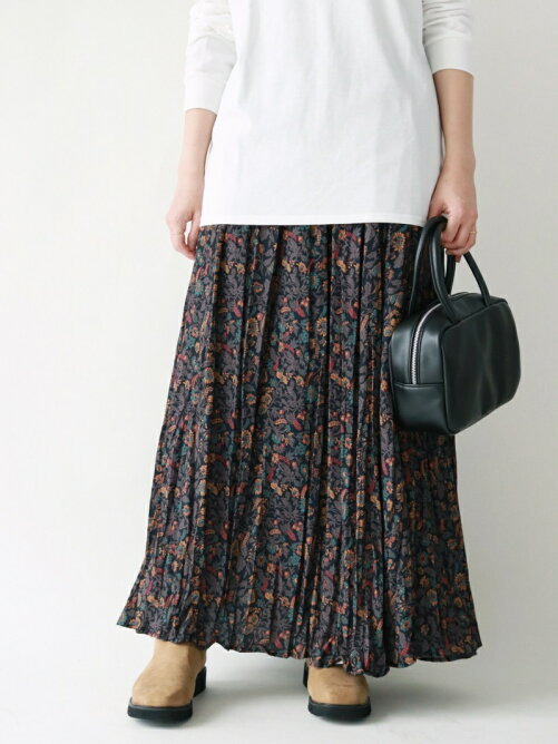 Te Chichi Lugnoncure レトロ花柄ランダムプリーツスカート Rakuten Fashion 楽天ファッション 旧楽天ブランドアベニュー Dq94