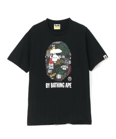 A BATHING APE HAND DRAW PATTERN BY BATHING APE TEE ア ベイシング エイプ トップス カットソー・Tシャツ ブラック ピンク ホワイト【送料無料】