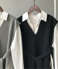 【SALE／20%OFF】aimoha - select - aimoha - select -/(W)Vネック ニットベスト アイモハ トップス ベスト・ジレ ブラック ベージュ グリーン グレー ブラウン