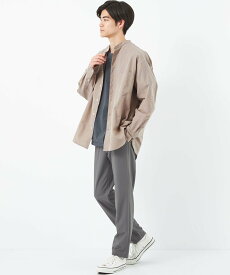 【SALE／70%OFF】UNITED ARROWS green label relaxing スプラッシュチェック ロング バンドカラー シャツ ユナイテッドアローズ アウトレット トップス シャツ・ブラウス ベージュ ブラック