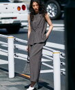 【接触冷感・速乾・UVカット・洗える】スイートクール ワイドパンツ
