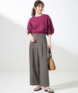 【接触冷感・速乾・UVカット・洗える】スイートクール ワイドパンツ