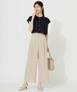 【接触冷感・速乾・UVカット・洗える】スイートクール ワイドパンツ