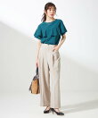 【接触冷感・速乾・UVカット・洗える】スイートクール ワイドパンツ