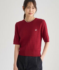 ROPE' PICNIC 【BEVERLY HILLS POLO CLUB別注】ケーブルニットプルオーバー ロペピクニック トップス ニット ベージュ ネイビー レッド【送料無料】