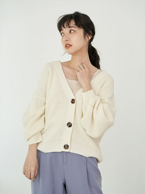 Earth Music Ecology 新色追加 Web限定 ドロップショルダー畦ニットカーディガン Rakuten Fashion 楽天ファッション 旧楽天ブランドアベニュー Cq46