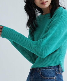 【SALE／20%OFF】GALLEST クルーネックコンパクトニット インディヴィ トップス ニット ホワイト グレー イエロー【送料無料】