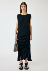 【SALE／60%OFF】MOUSSY ASYMMETRY GATHER ドレス マウジー ワンピース・ドレス ワンピース ブラック グレー【送料無料】