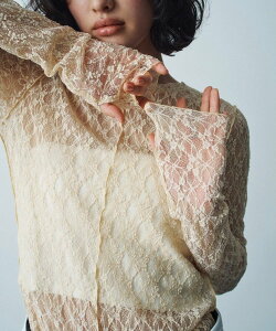 CODE A �yRe�zstretch lace tops �R�[�h�G�[ �g�b�v�X �J�b�g�\�[�ET�V���c �C�G���[�y���������z