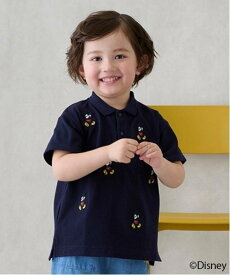 【SALE／40%OFF】petit main 【Disney】ミッキー/刺しゅう半袖ポロ ナルミヤオンライン トップス ポロシャツ ホワイト グリーン ネイビー