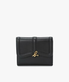agnes b. VOYAGE レザー 三つ折り ウォレット"Ingrid" ZAW03-01 アニエスベー 財布・ポーチ・ケース 財布 ブラック【送料無料】